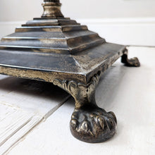 Load image into Gallery viewer, Silvered Brass Standard Lamp
