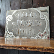 Load image into Gallery viewer, Waggon &amp; Horses Cut Glass Sign

