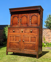 Load image into Gallery viewer, 18th Century Welsh Oak 'Cwpwrdd Deuddarn' Dresser
